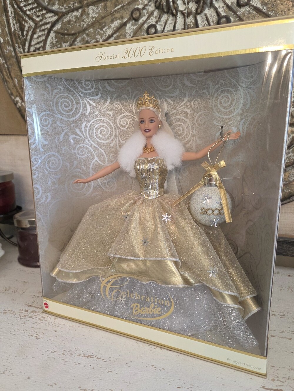 Barbie Gold and White Holiday Celebration Doll - Special 2000 Edition